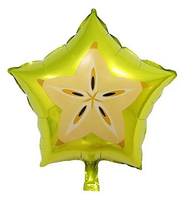 Balão Metalizado Formato Carambola 18 Polegadas