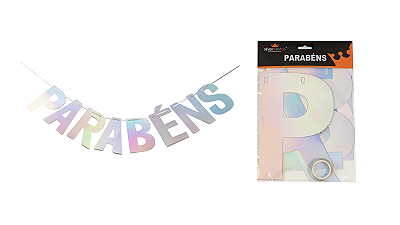 Faixa Parabéns Furta Cor - Silver