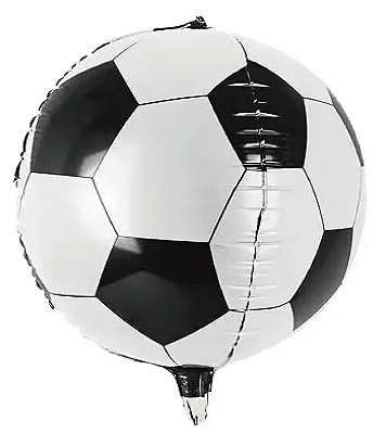 Balão Metalizado 4D Bola de Futebol 32 Polegadas com 1 Unidade 6992626010256