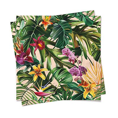 Guardanapo de Papel Decorado Folhas Amazonia 32,5x32,5 com 20 Folhas - Ref 19001408 Cromus