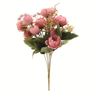 Buque de Peonias Rosa Chá 35cm - Ref 1063470 Cromus