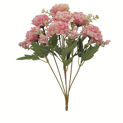 Buque de Flores Mini Crisantemos Rosa com 7 Hastes 34cm - Ref 1093365 Cromus
