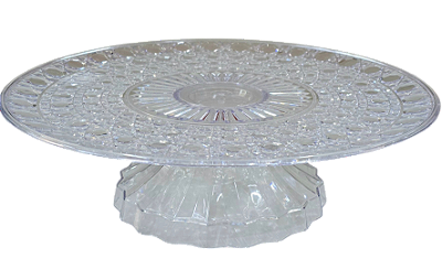 Boleira Plástica Lapidada Grande Transparente 32cm - Produfest