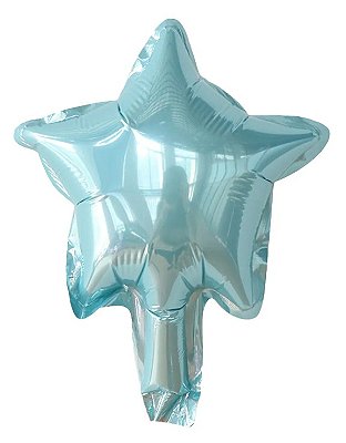 Balão Metalizado Estrela Azul Bebe 5 Polegadas com 6 Un NÃO FLUTUA COM GÁS HELIO - Silver