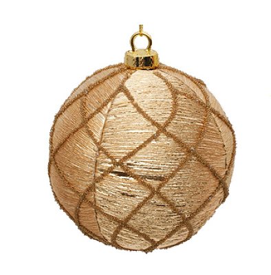 Bolas de Natal Dourado com Quadrados 10cm com 4Un - Ref 1924748 Cromus