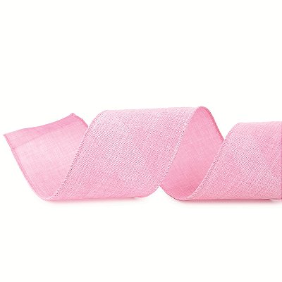 Fita Aramada de Linho Rosa Claro 6,3x914cm - Ref 1056509 Cromus