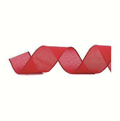Fita Aramada de Linho Vermelho Liso 6,3x914cm - Ref 1056476 Cromus