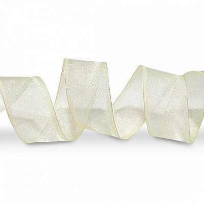 Fita Aramada de Organza Palha 3,6cmX914cm - Ref 10017 Halley
