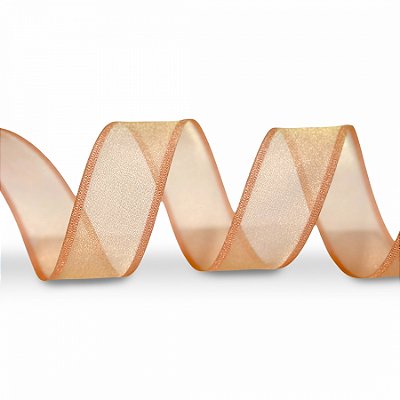 Fita Aramada de Organza Laranja 3,6cmX914cm - Ref 9279 Halley