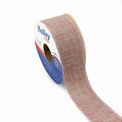 Fita Aramada de Linho Rose 6,3cmX914cm - Ref 9683 Halley