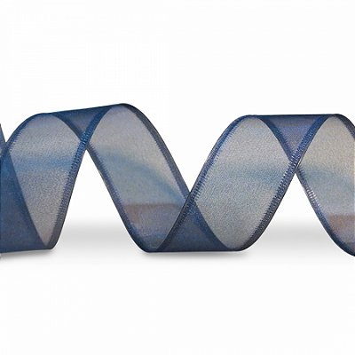Fita Aramada de Organza Azul Marinho 3,6cmX914cm - Ref 9274 Halley