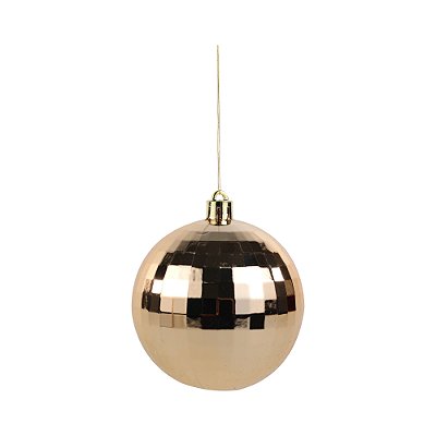 Bola de Natal Brilhante Disco Dourado 12cm com 2 Un - Ref 1072764 Cromus