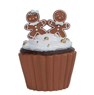 Enfeite Cupcake de Resina Ginger 10x6.5cm - Ref 1089380 Cromus
