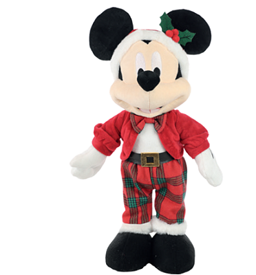 Boneco Mickey em Pé com Calça Xadrez 36cm - Ref 1072567 Cromus