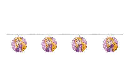Cordão 10 Led Rapunzel 165cm Luz Amarela - Natal Disney Princesas - Ref 1026172 Cromus