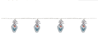Cordão 10 Led Frozen 165cm Luz Amarela - Natal Disney - Ref 1026169 Cromus