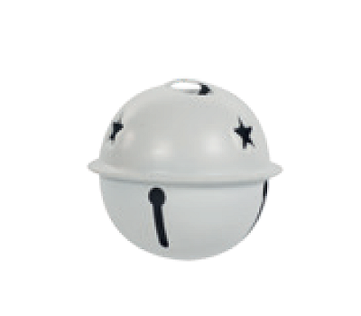 Enfeite Pendurar Guizo Branco 3cm com 8 Un - Ref 1069418 Cromus