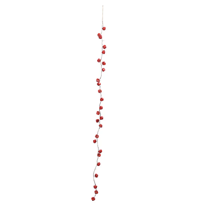 Cordão Aramado de Guizos Vermelhos 3x148cm - Ref 1069423 CromuS