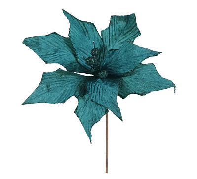 Flor de Natal Poisentia Verde Esmeralda 38cm - Ref 1069306 Cromus