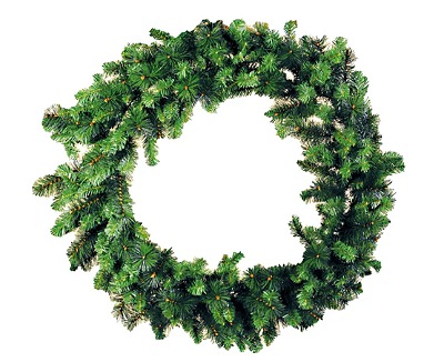 Guirlanda Aramada de Natal Galho Duplo 135 Hastes Verde 60cm - Ref 1319432 Cromus
