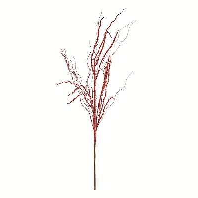 Galho Grande de Natal Glitter Vermelho 90cm - Ref 1091440 Cromus