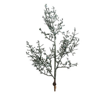 Galho Grande de Natal Folhas Verde Musgo 58cm - Ref 1056886 Cromus