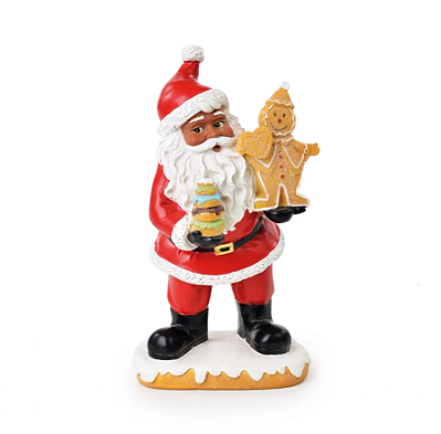 Papai Noel de Resina com Ginger 22cm - Ref 1053151 Cromus