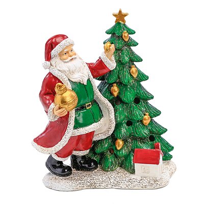 Enfeite de Resina Noel com Árvore 17x14x9cm - Ref 1003407 Cromus