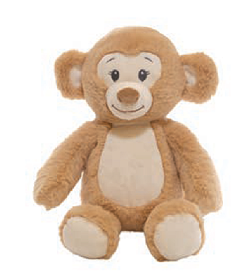 Pelúcia Macaco Marrom e Bege 24cm - Ref 3114423 Cromus