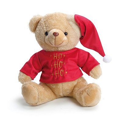 Urso de Pelúcia com Camisa Hohoho 27cm - Ref 1007410 Cromus