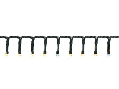Cordão de Led 1000 Lâmpadas Luz Amarela com Strobo Branco Fio Verde 40 Metros - Ref 1091937 Cromus