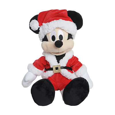 Pelúcia Mickey com Roupa Noel Sentado 30cm - Natal Disney - Ref 1091774 Cromus