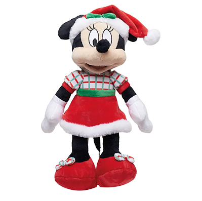 Pelúcia Minnie com Vestido Verde e Vermelho 30cm - Natal Disney - Ref 3122818 Cromus