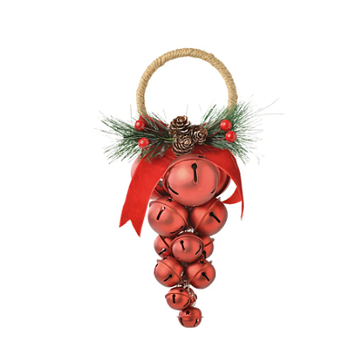 Enfeite Pendurar Cacho de Guizos Vermelhos 25cm - Ref 1046116 Cromus