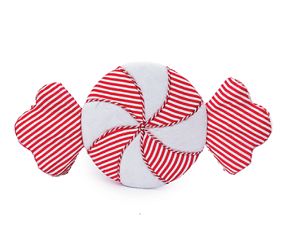 Enfeite Pendurar Bala Gigante Listrada Vermelho e Branco 35x18x6cm - Ref 1007797 Cromus