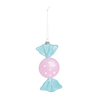 Enfeite Pendurar Bala Candy Rosa e Azul 15cm com 1 Un - Ref 1106812 Cromus