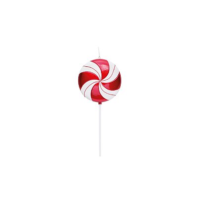 Enfeite de Pendurar Pirulito Vermelho e Branco Gigante 20x60cm - Ref 1203050 Cromus