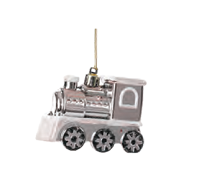 Enfeite Pendurar Trem Rose com Branco 5x5x1cm com 3Un - Ref 1027353 Cromus