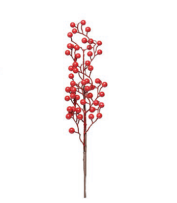 Galho de Natal Berry Vermelho com Galhos 59cm - Ref 3100061 Cromus