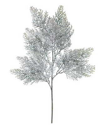 Galho de Natal Cipreste Verde Nevado 51cm - Ref 3122058 Cromus