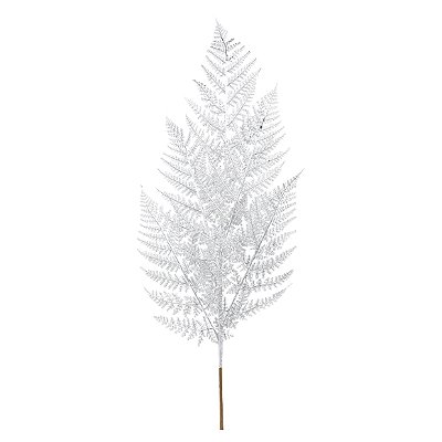 Galho de Natal Folhas de Samambaia Prata 70cm - Ref 1041402 Cromus