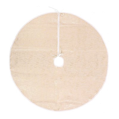 Saia Para Árvore de Natal 120cm Palha com Riscas Dourado Metalizado - Ref 1002653 Cromus Natal