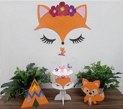 Kit Decoração de Festa Raposinha Faça Fácil CIA DO EVA