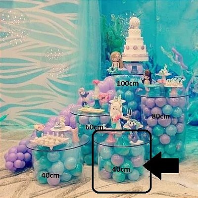 Base 40 cm para Mesa Cubo Cilíndrica de Acrílico Maleável Transparente