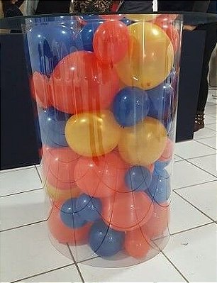 Base 50 cm para Mesa Cubo Cilíndrica de Acrílico Maleável Transparente