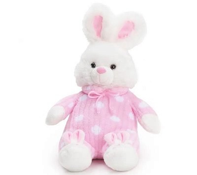 Coelho de Pelúcia de Roupa e Pantufa Rosa Bebe 1520063 Cromus
