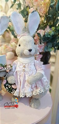 Coelha Decorativa Veludo Pistache 1010730 Cromus