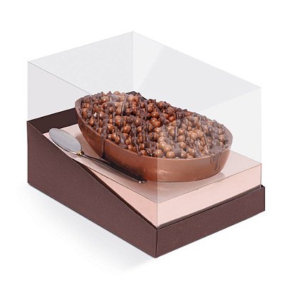 Caixa Specialla Para Meio OVO 250gr com Liso Marrom / Rose Gold Cromus 13003366