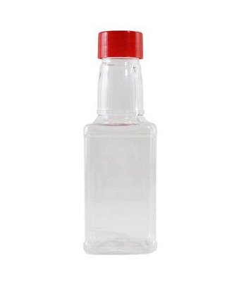 Mini Garrafa de Uisque Pet 60ml com tampa Vermelha 4155031