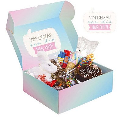 Cesta na Caixa Dia Mais Feliz 33x23x10cm M  - 01 unidade - Cromus  13003856